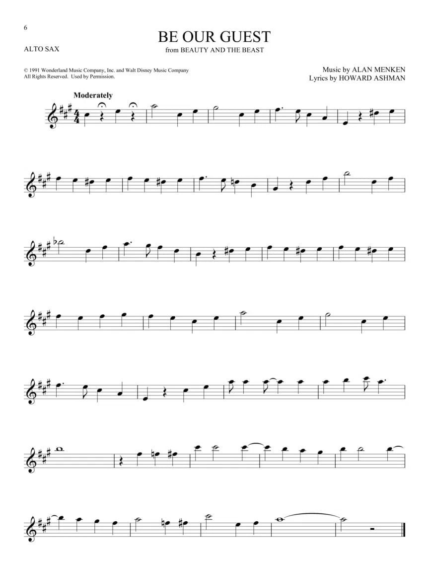 101 Disney Songs. Sassofono Contralto | Raccolta di 101 Canzoni Disney per Alto Sax | Libro di Spartiti Facili da Film e TV per Studio Esecuzione Repertorio e Tempo Libero per Fan Disney