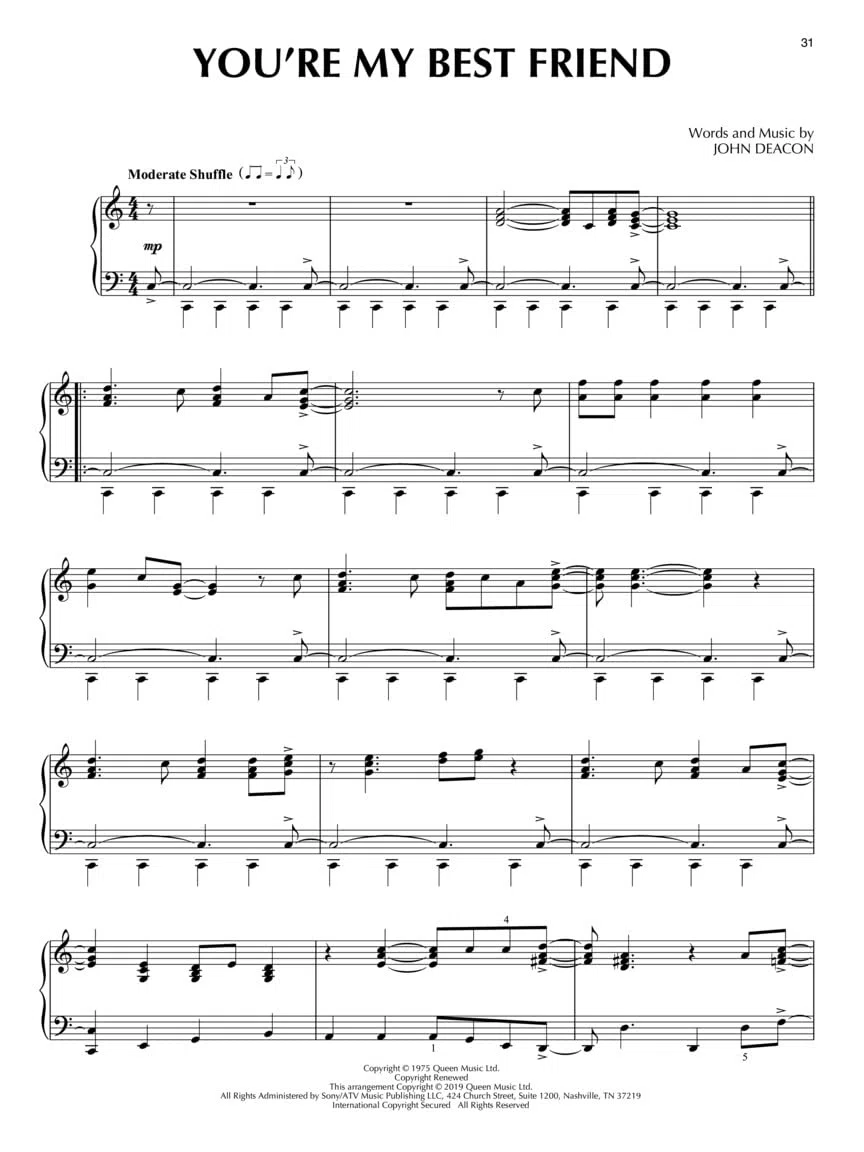 Queen - Piano Solo Collection spartiti per pianoforte solo | 14 grandi successi dei Queen arrangiati per piano, tra cui Bohemian Rhapsody, Don't Stop Me Now e We Are the Champions