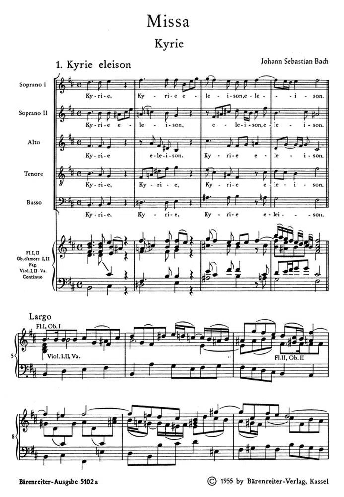 Messe h-Moll BWV 232. BÄRENREITER URTEXT. Klavierauszug, Urtextausgabe