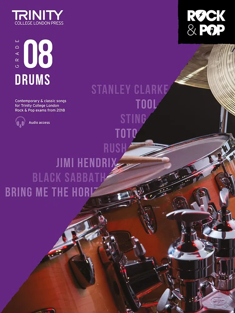 Trinity College London Rock & Pop 2018 Drums Grade 8