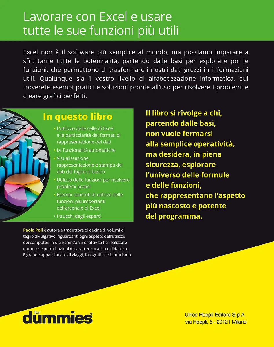 Excel. Formule, grafici e funzioni for dummies