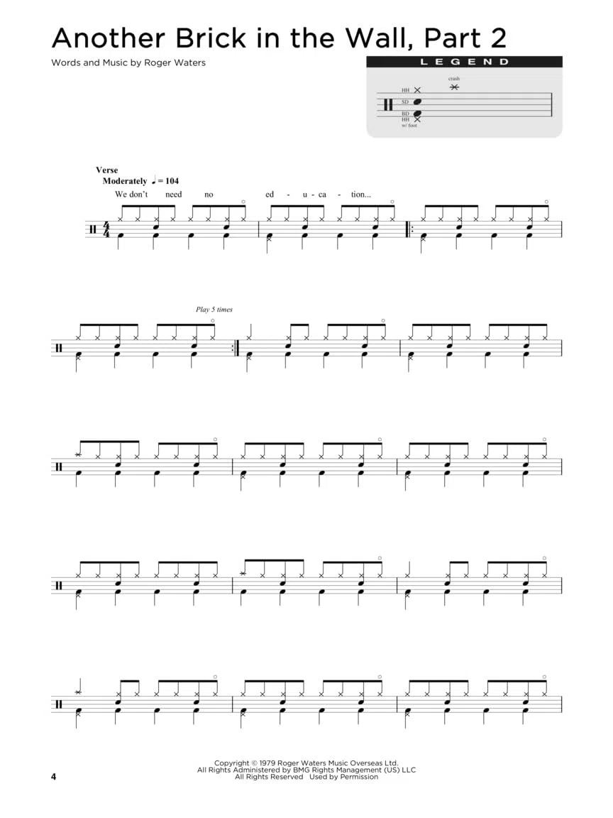Canzoni Semplici: Il Libro Di Canzoni Per Batteria Più Semplice Di Sempre - Versione Inglese: The Easiest Easy Drum Songbook Ever