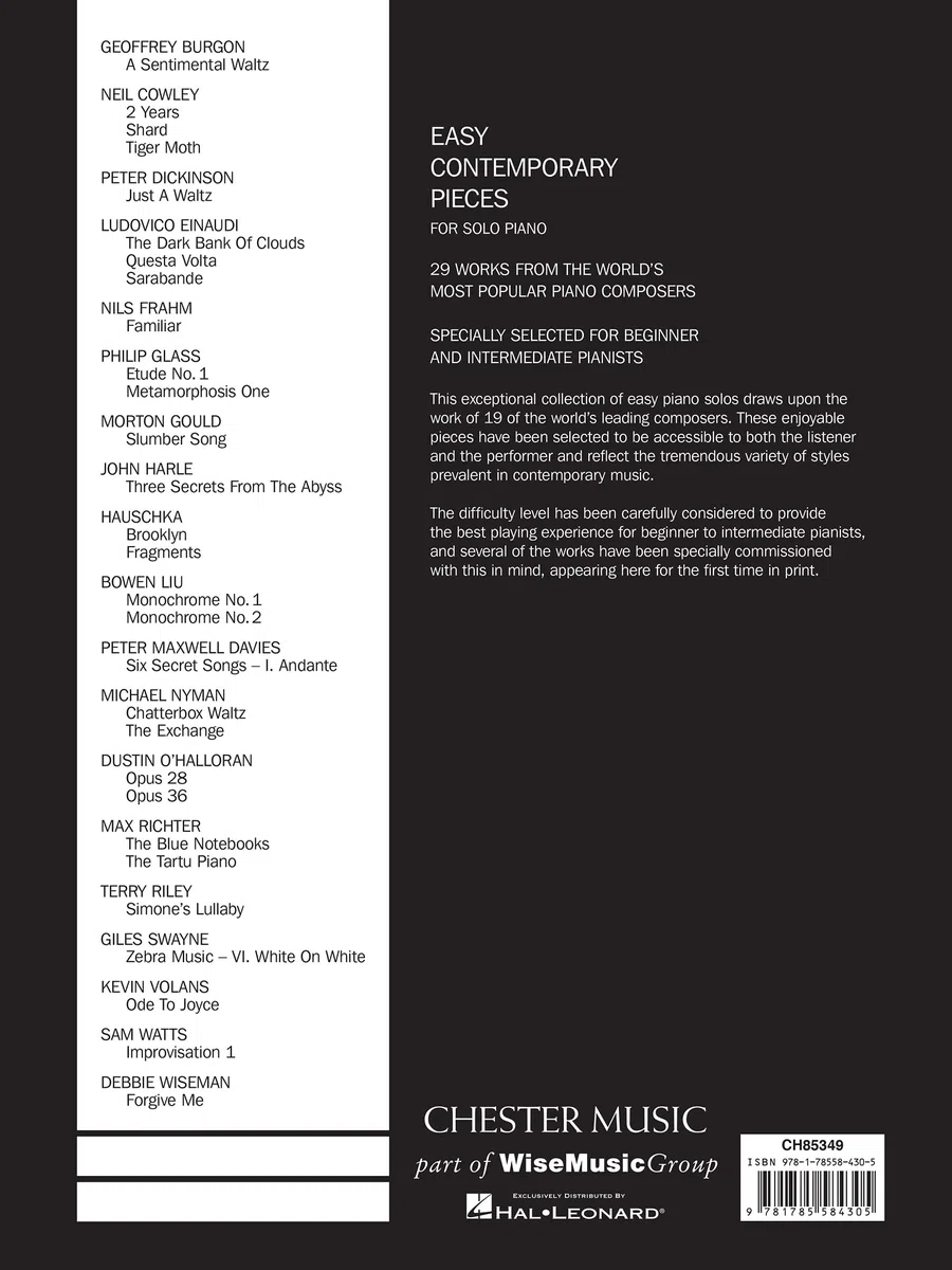Easy Contemporary Pieces: For Solo Piano [Lingua inglese]