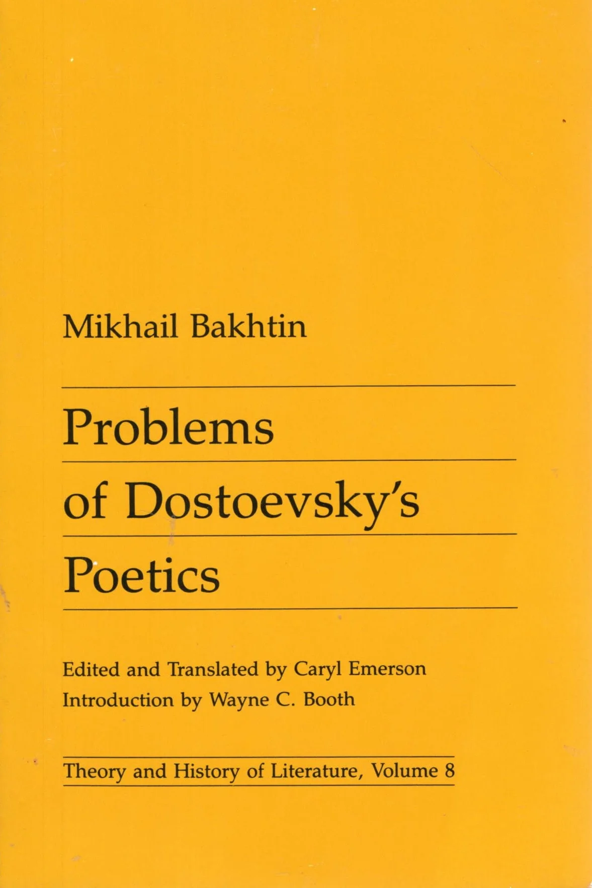Problems of Dostoevsky's Poetics