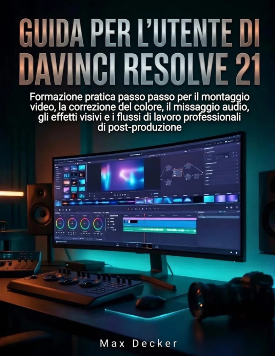 Guida per l'utente di DaVinci Resolve 21: Formazione pratica passo passo per il montaggio video, la correzione del colore, il missaggio audio, gli ... di lavoro professionali di post-produzione