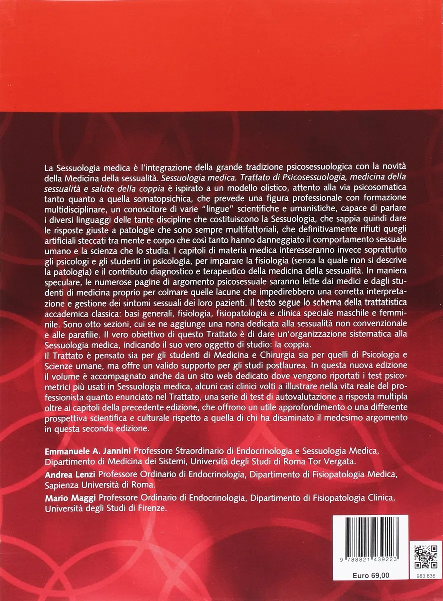 Sessuologia medica. Trattato di psicosessuologia, medicina della sessualità e salute della coppia