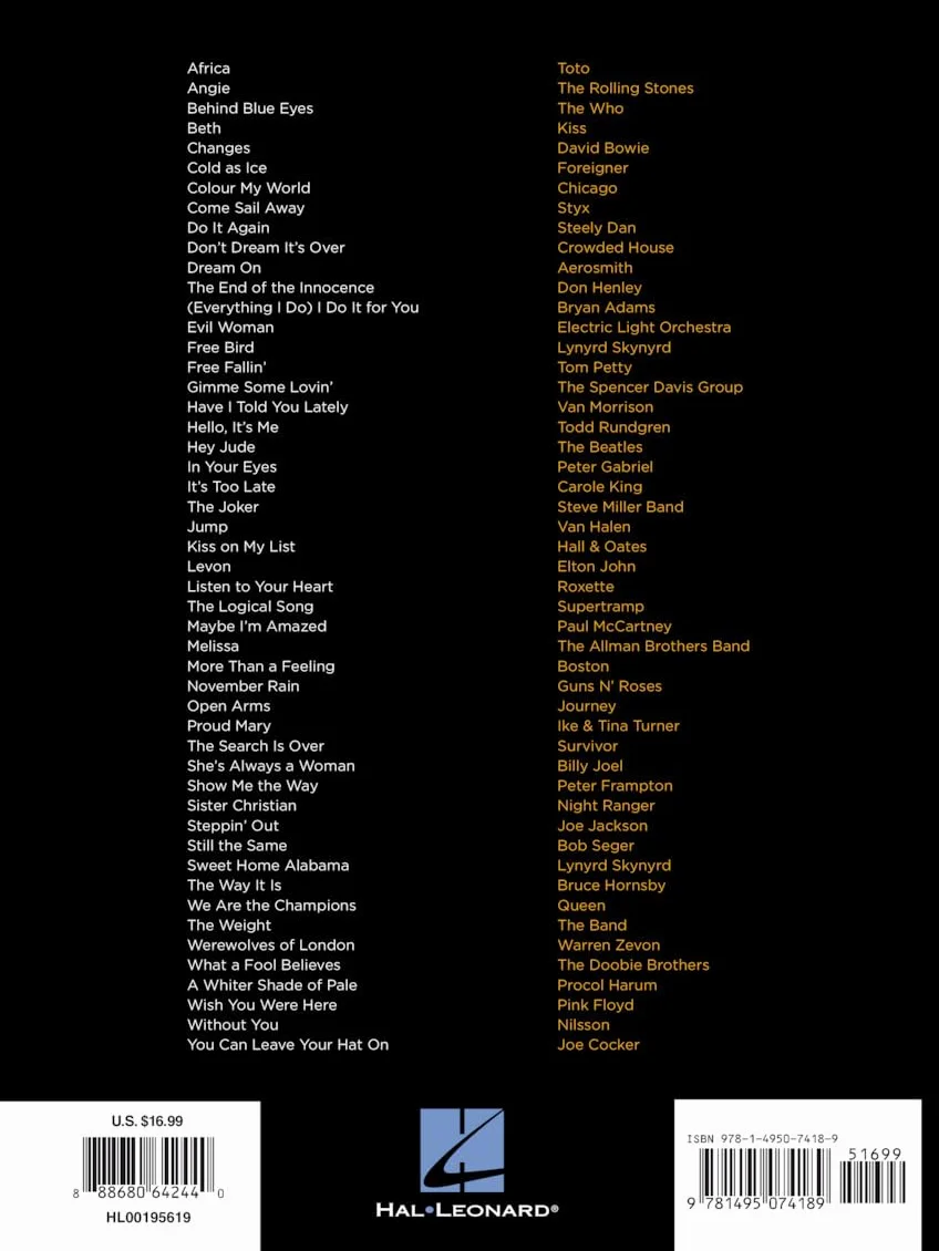 First 50 Classic Rock Songs You Should Play On Piano