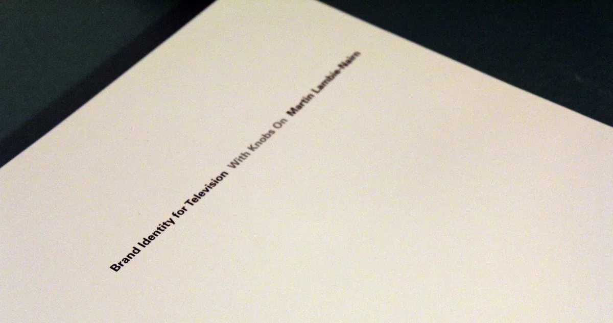 Brand Identity for Television: With Knobs on