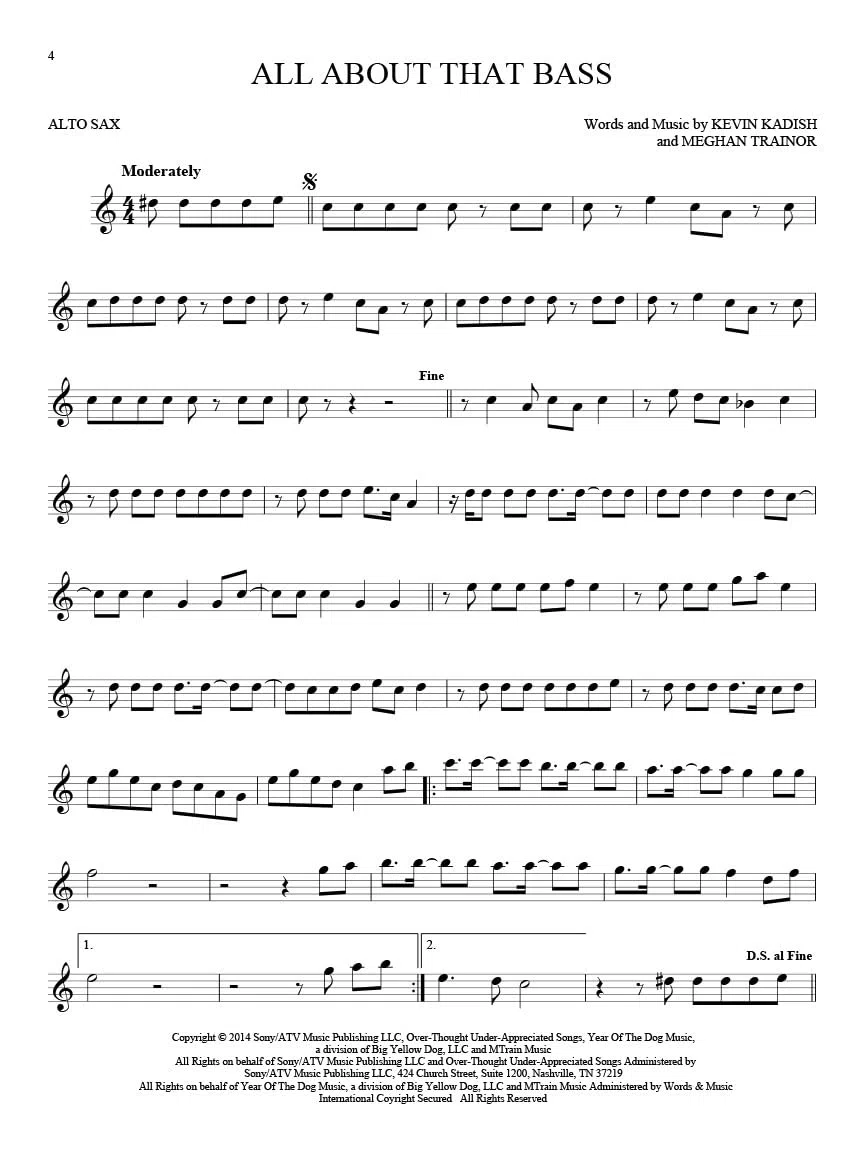 101 Hit Songs: Alto Sax