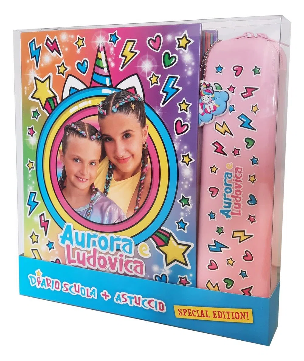 Aurora e Ludovica. Set scuola. Diario e astuccio. Ediz. a colori. Con astuccio