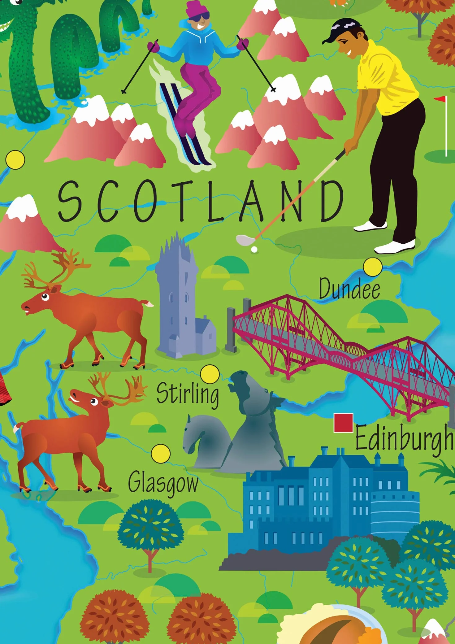 Children’s Wall Map of the United Kingdom and Ireland [Lingua Inglese]