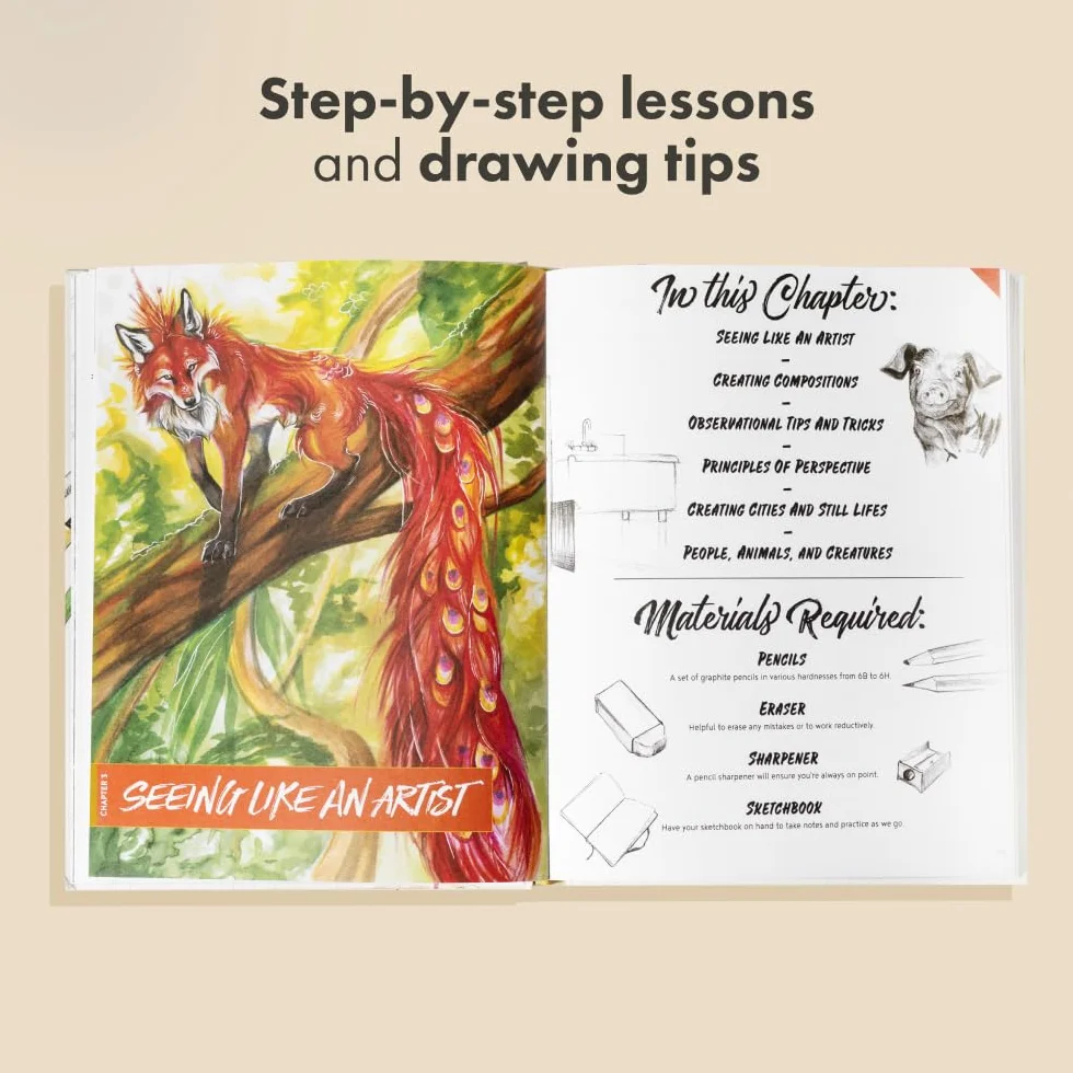 The Artist's Workbook: Easy Art Exercises to Learn How to Draw, Sketch, Shade, and more: Learn How to Draw, Sketch, Shade, and More with Easy Lessons and Practice Pages