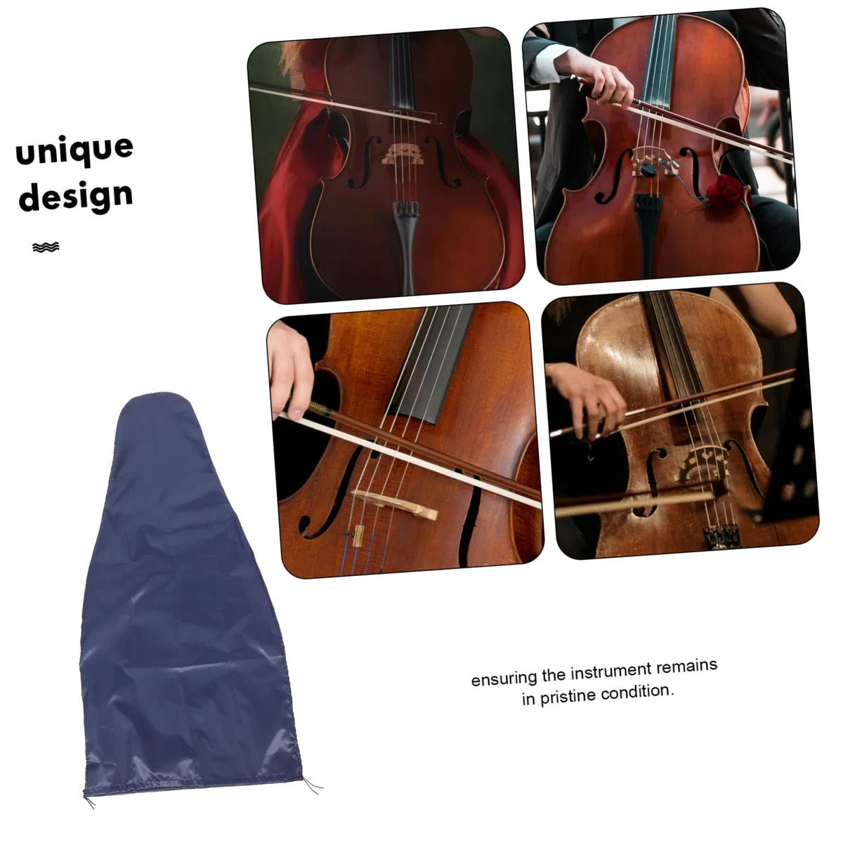 YARNOW Copertura da e per Antipolvere Blu Elegante Violoncello Facile Trasportare, Protezione Multifunzionale per Performance e Viaggio