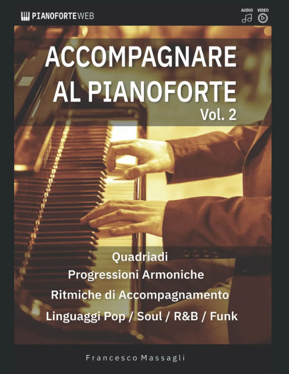 Accompagnare al Pianoforte Vol.2: Impara accordi e ritmiche di accompagnamento nei linguaggi Pop/Soul/R&B/Funk (con Basi Audio & Video Lezione inclusi)