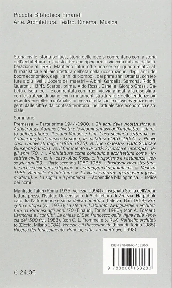 Storia dell'architettura italiana. 1944-1985