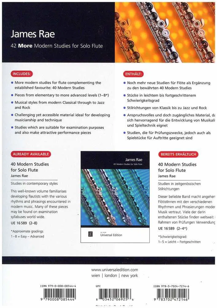 42 More Modern Studies for Solo Flute für Flöte