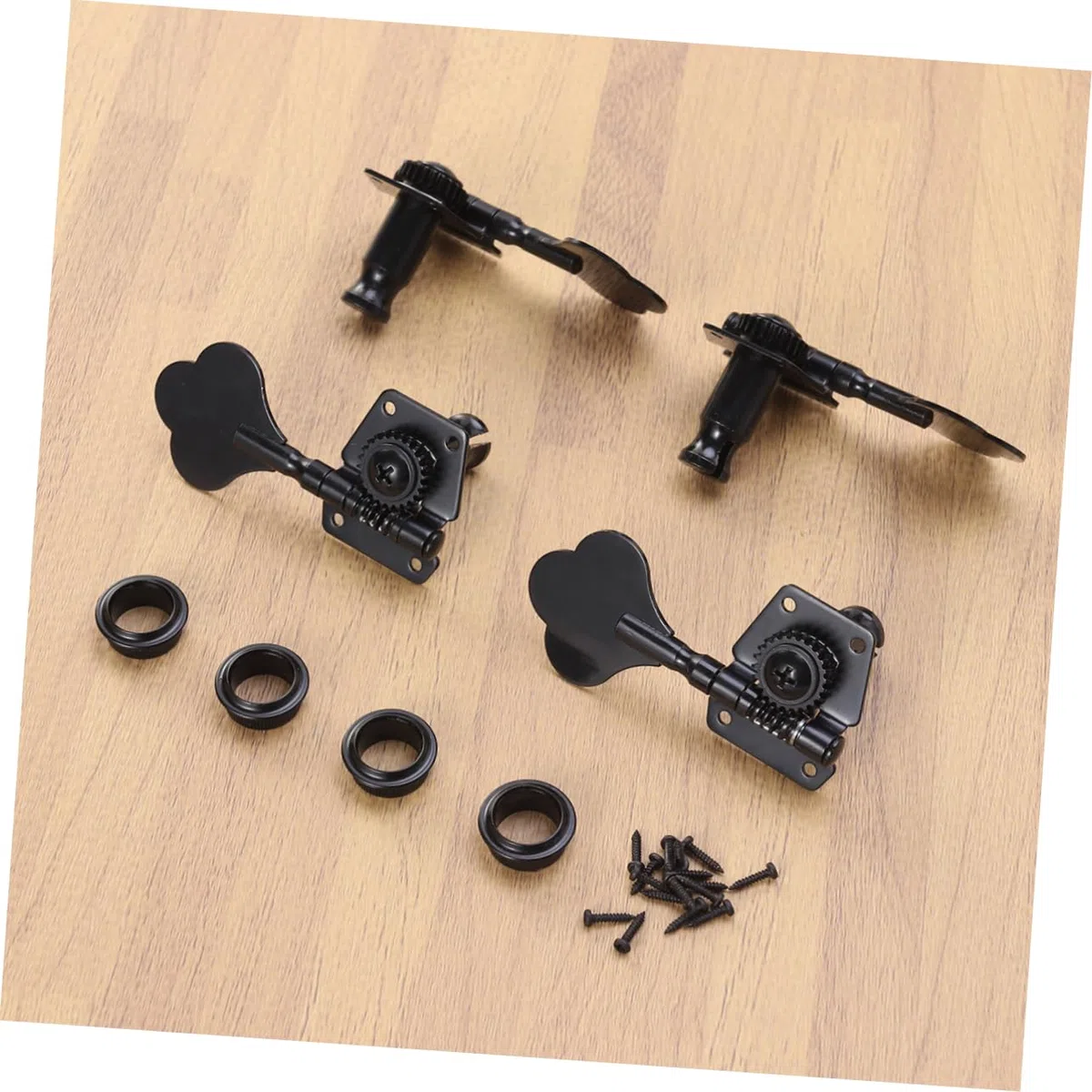 Piroli per Basso Elettrico 4 Pezzi Meccaniche Aperte Nero Accessori per Chitarra e Basso Accordatori per Strumenti Musicali