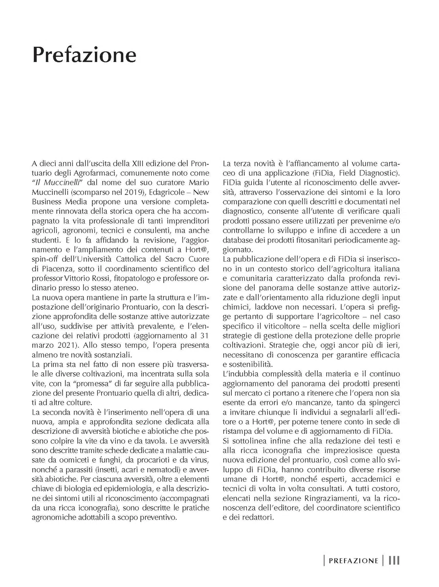 Le avversità e il prontuario dei prodotti fitosanitari. Vite. Il nuovo Muccinelli. Con app