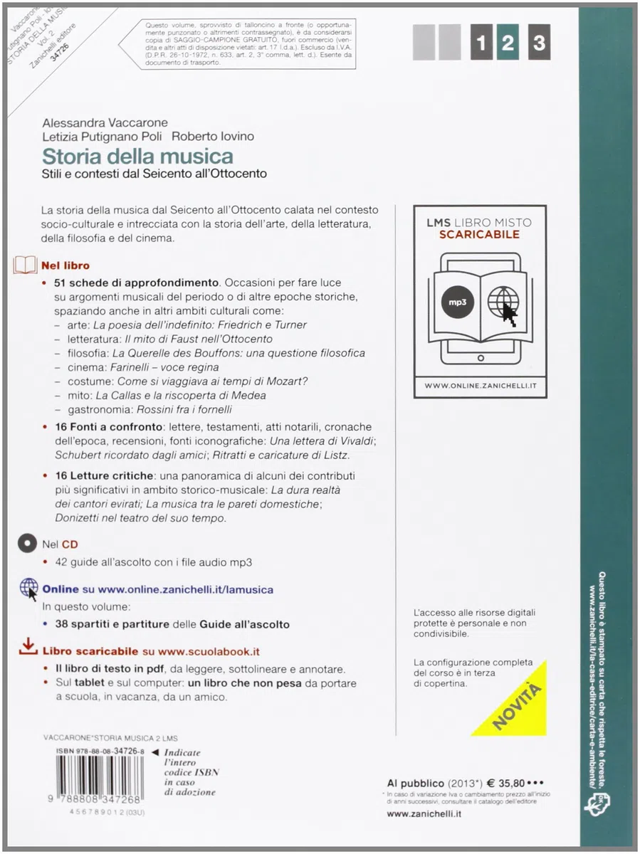 Storia della musica. Per le Scuole superiori. Con CD Audio. Con e-book. Con espansione online. Stili e contesti dal Seicento all'Ottocento (Vol. 2)