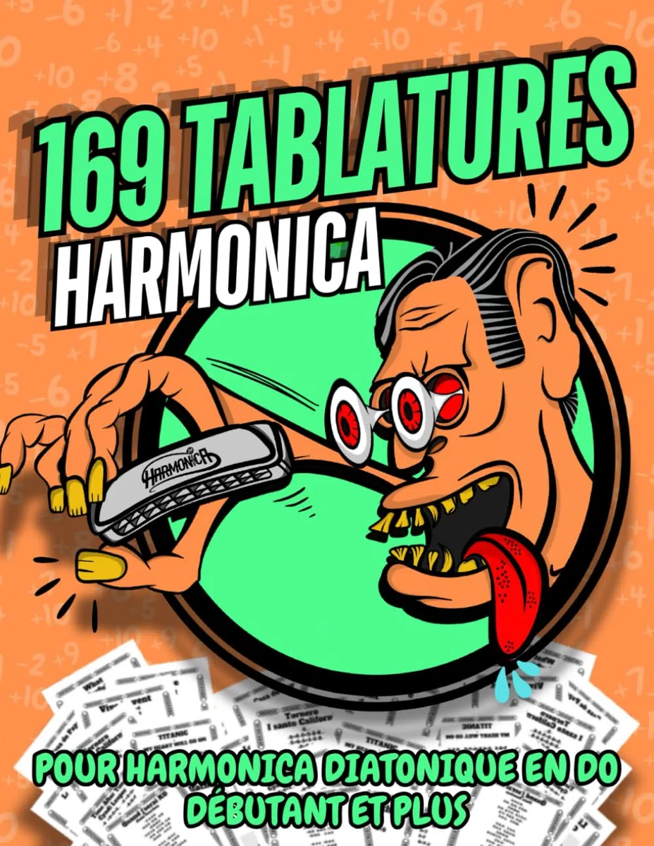 169 Tablatures pour Harmonica Diatonique Do / C | Grand Format A4 | Débutant et plus | Sans solfège: Le Livre de Tablatures Essentiel pour Harmonica Diatonique en Do