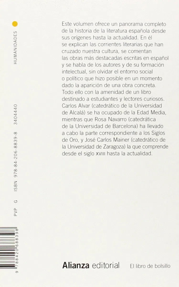 Breve historia de la literatura española [Lingua spagnola]