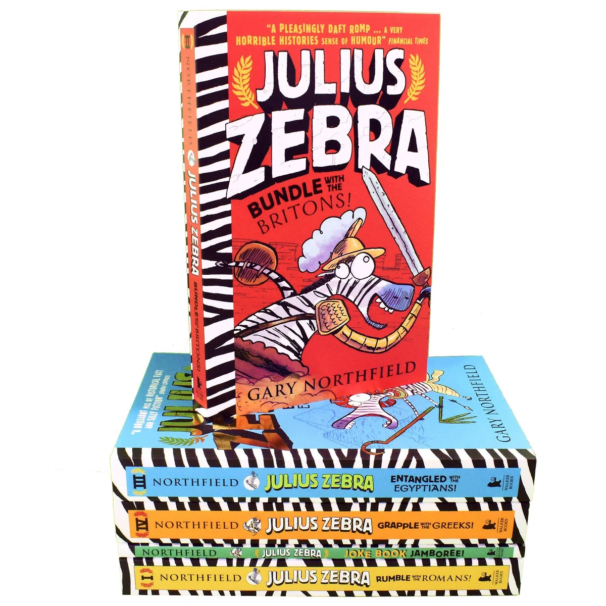 Julius Zebra Series The Toga-Tasic 5 Books Collection Box Set by Gary Northfield (Rumble with the Romans, Bundle with the Britons, Entangled with the Egyptians & MORE!)