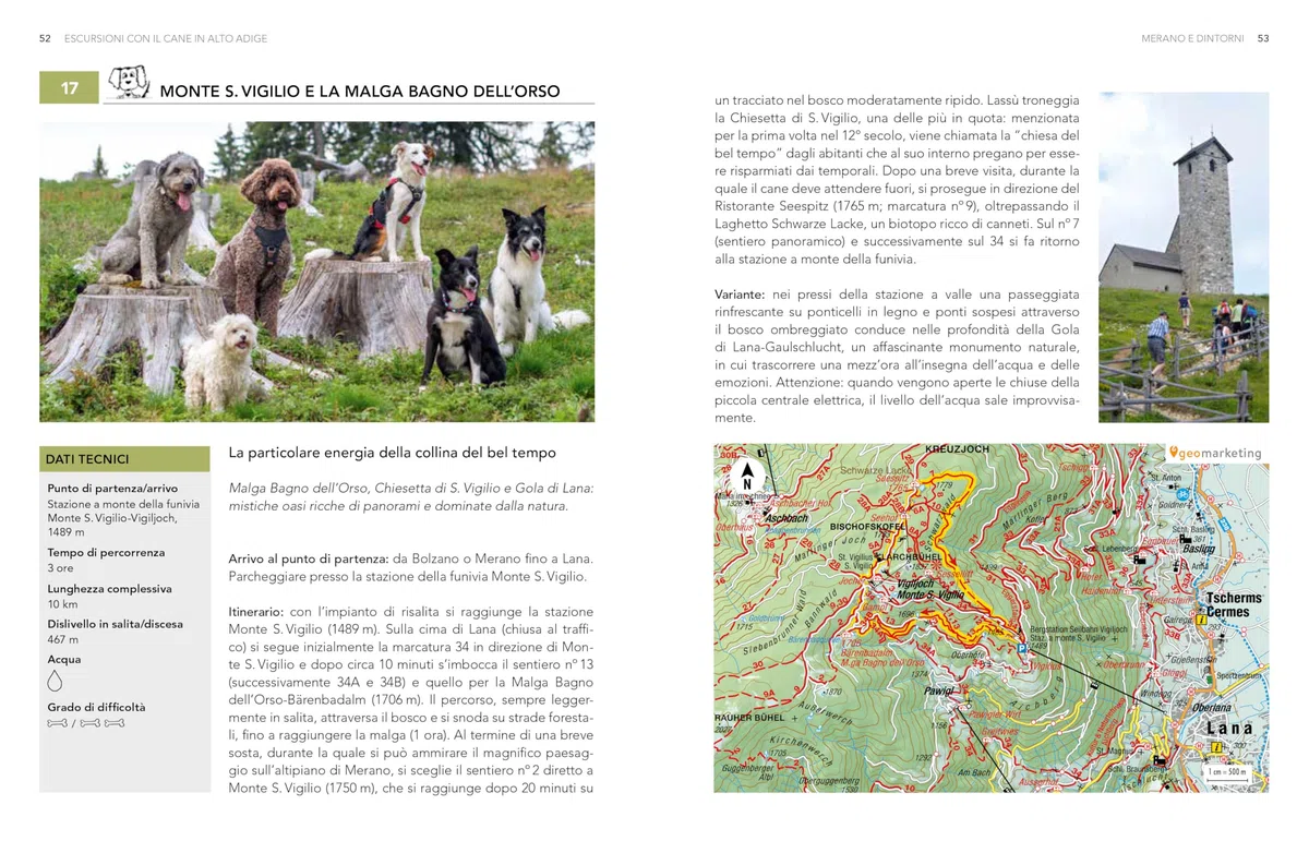 Escursioni con il cane in Alto Adige. 65 itinerari dalla Val Venosta alle Dolomiti