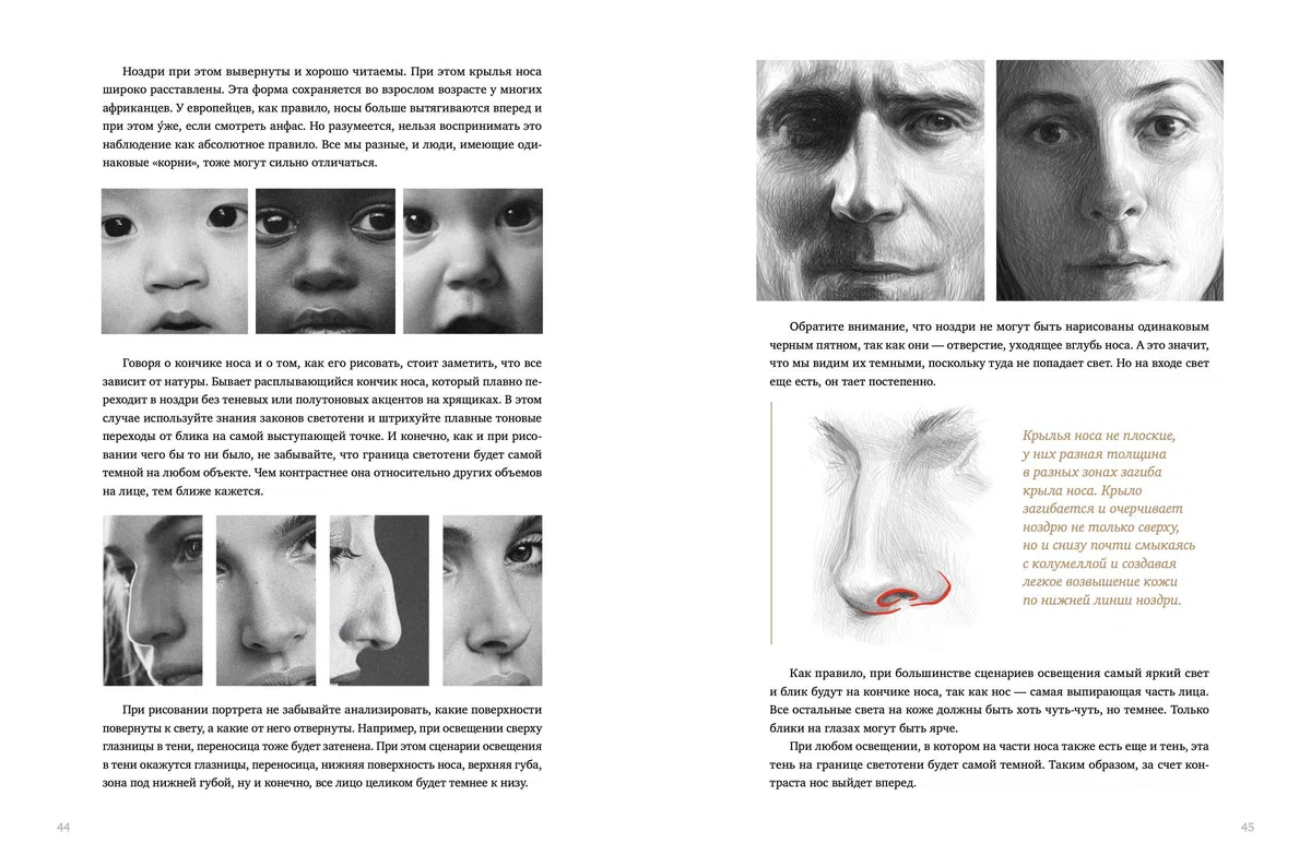Imparare a Disegnare Ritratti - Come Disegnare dalla A alla Z - Ritratto a Matita: Nozioni di Anatomia Artistica, Luce, Ombreggiatura, Composizione: ... Светотени Драпировка Наброски Композиция
