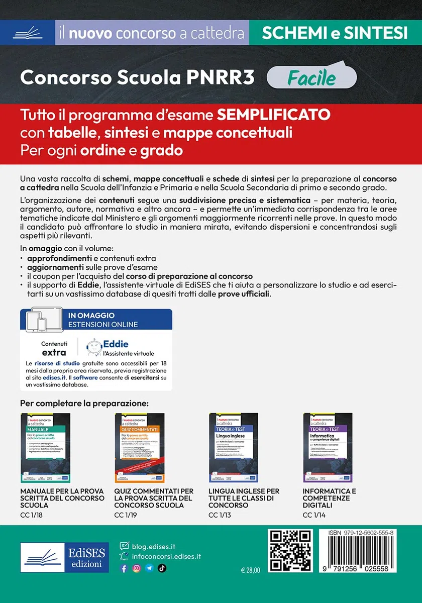 Concorso Scuola PNRR3 Facile. Schemi e schede di sintesi su tutto il programma. Con estensioni online, sconto coupon e assistente virtuale