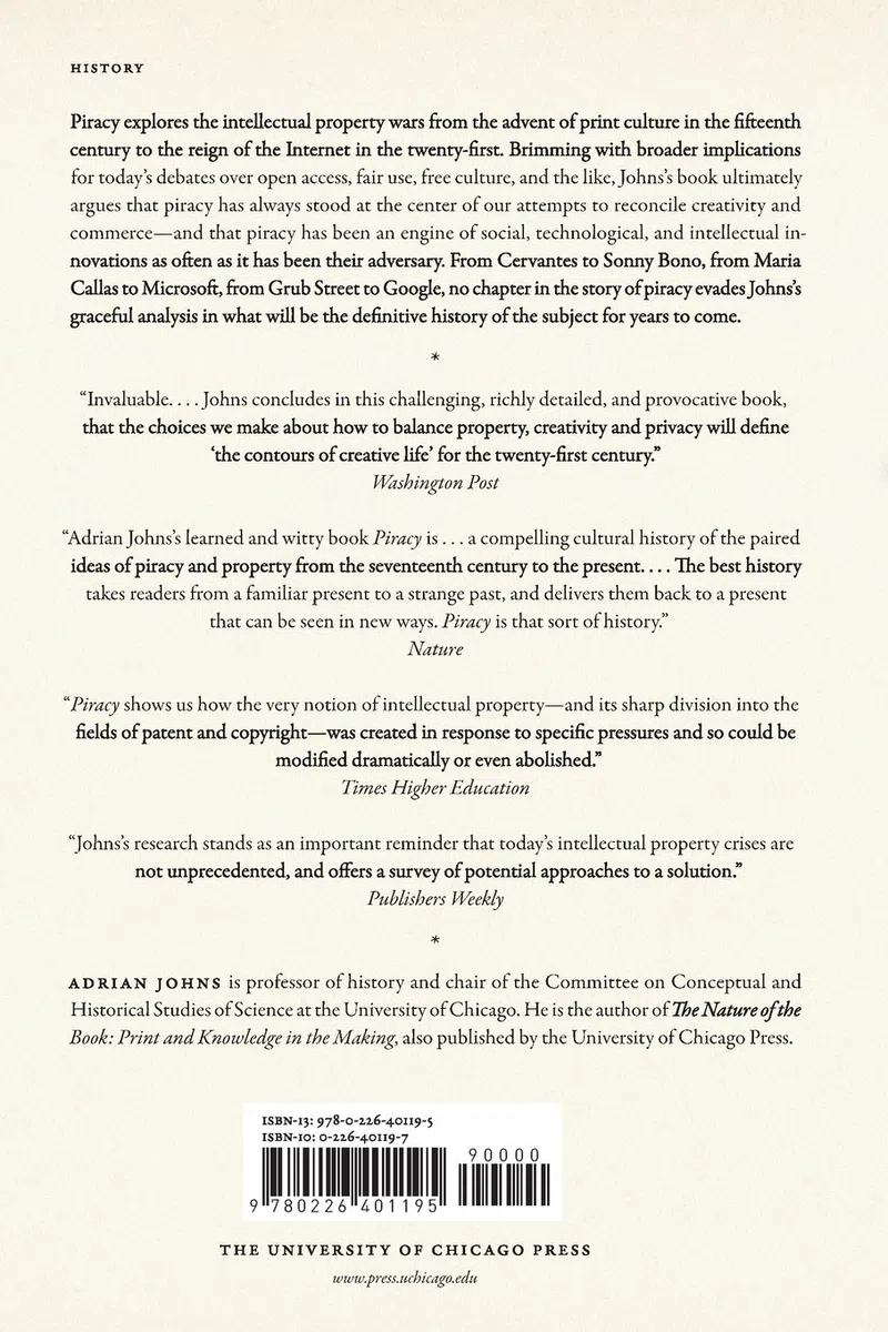 Piracy: The Intellectual Property Wars from Gutenberg to Gates