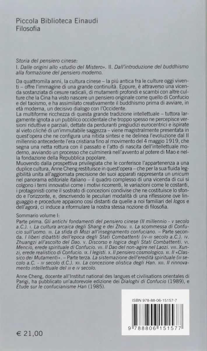 Storia del pensiero cinese. Dalle origini allo «Studio del mistero» (Vol. 1)
