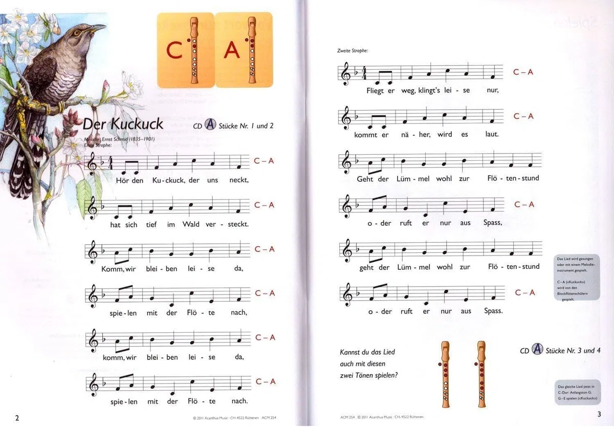 Corso per flauto dolce soprano volume 1 di Daniel Hellbach edizione migliorata con 2 CD e graffetta per spartiti a forma di cuore (versione in lingua italiana non garantita)