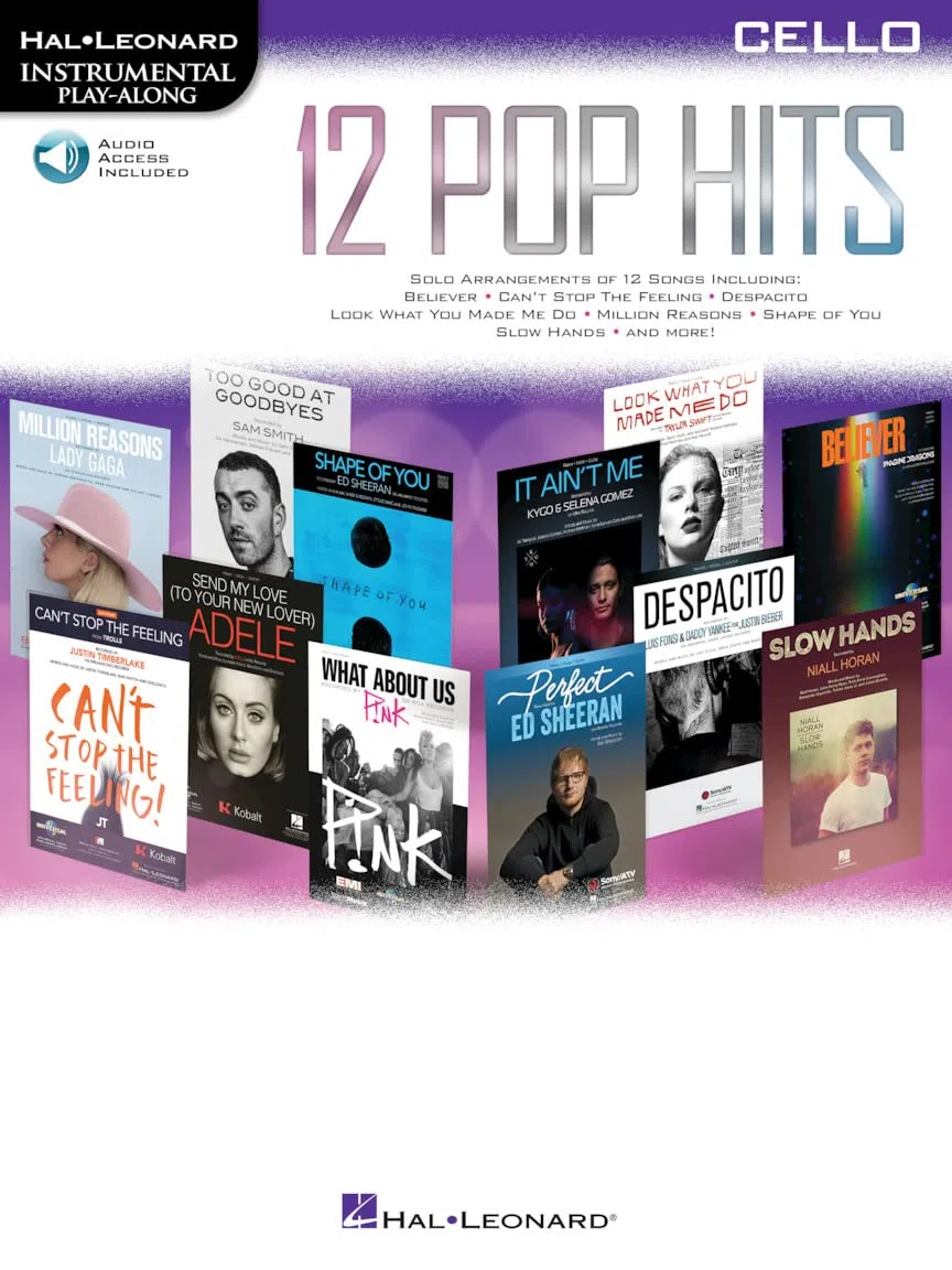 12 Pop Hits Cello Instrumental Play-Along