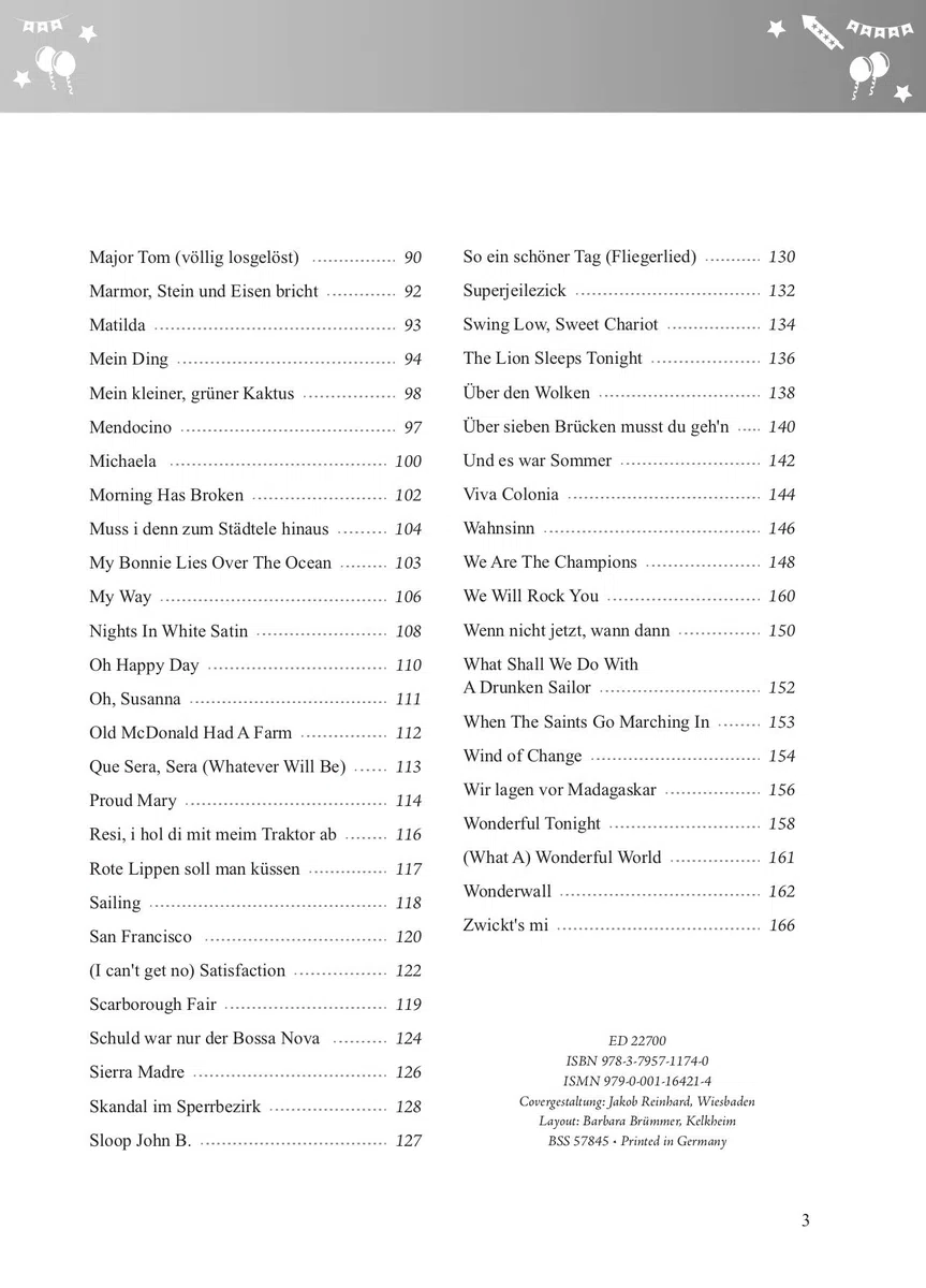 Das Fetenbuch für Alt und Jung - XXL: 100 Lieder und Hits zum Mitsingen, leicht arrangiert für Gesang und Gitarre - im großen Notenformat mit Spiralbindung. voice and guitar. Recueil de chansons.