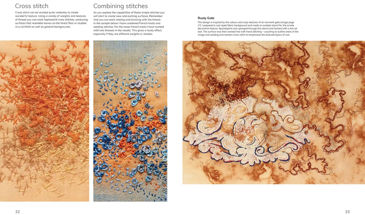 Layer, Paint and Stitch : Create textile art with machine and hand stitching