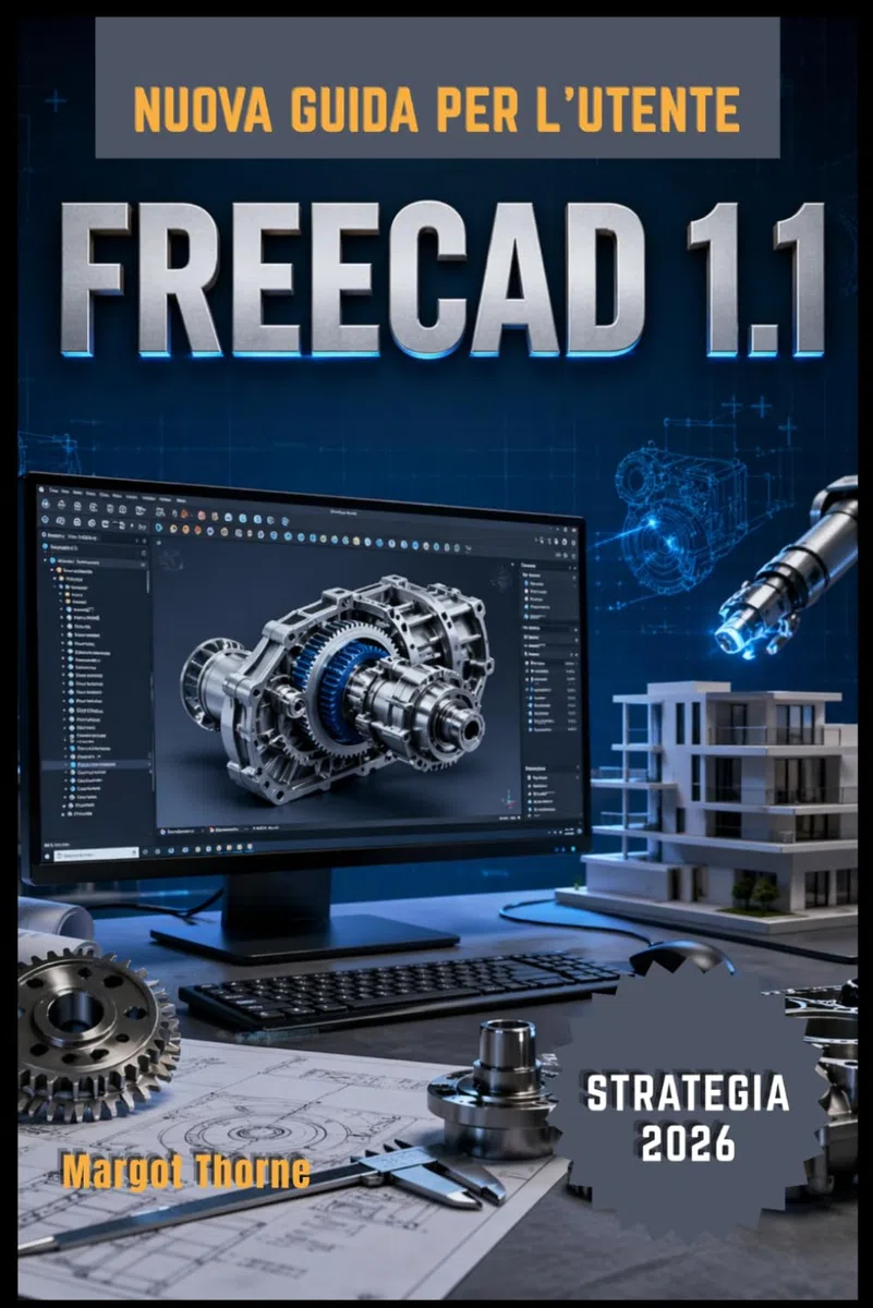 FreeCAD 1.1 Guida utente 2026: Un manuale completo passo passo per padroneggiare con facilità la modellazione 3D, la progettazione parametrica e i progetti di ingegneria professionali.