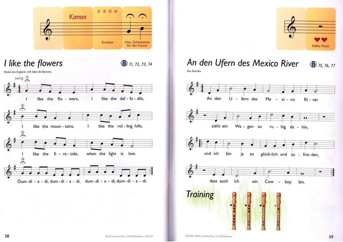 Corso per flauto dolce soprano volume 1 di Daniel Hellbach edizione migliorata con 2 CD e graffetta per spartiti a forma di cuore (versione in lingua italiana non garantita)