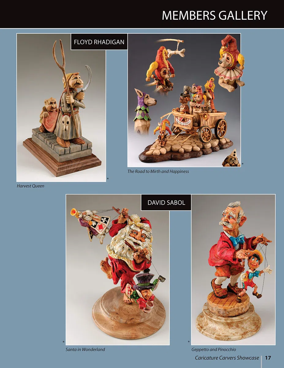 Caricature Carvers Showcase: 50 of the Best Designs and Patterns from the Caricature Carvers of America (Fox Chapel Publishing) 30 Featured CCA Members & Their Work