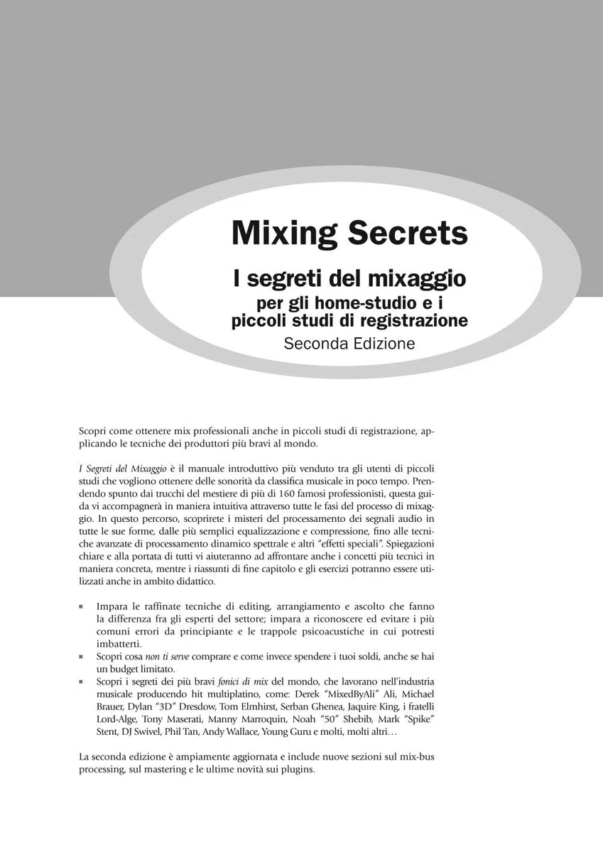 Mixing secrets. I segreti del mixaggio per gli home-studio e i piccoli studi di registrazione